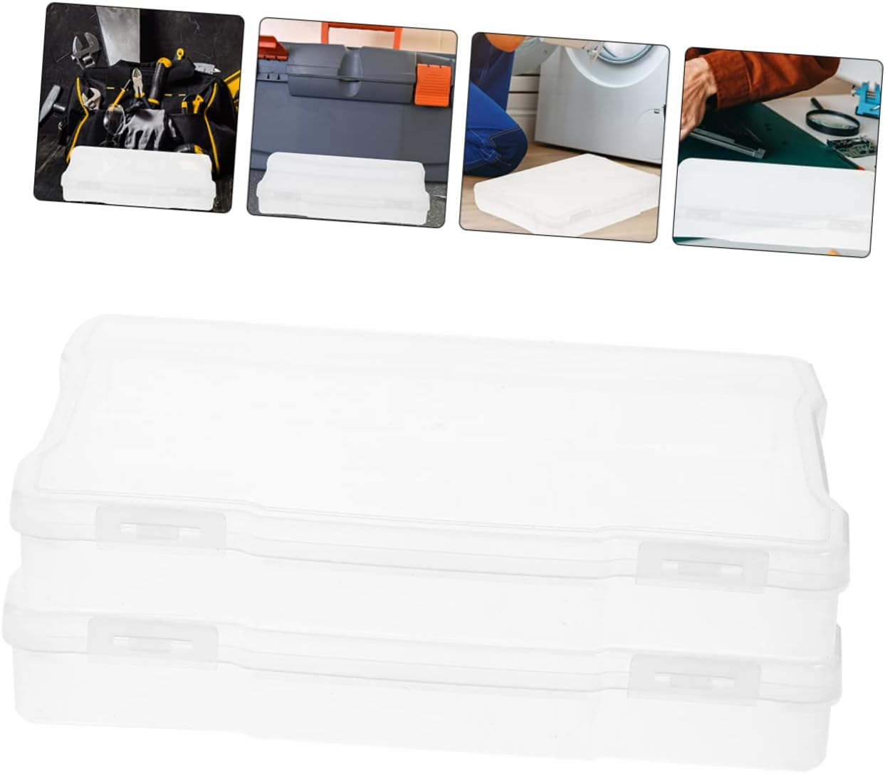 5Pcs Electronic Component Case Photo Storage Box Jewelry Box Sorting Handle Easy to Open Fill and Close Material image number 6