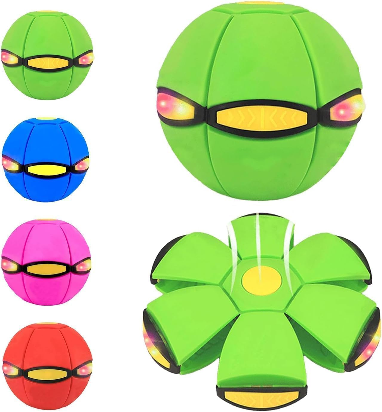 Magic Ball, Magic Metaball, Children Bouncing Ball, Parent-Child Interaction, Dual Form Freely Switchable, with 6 Light