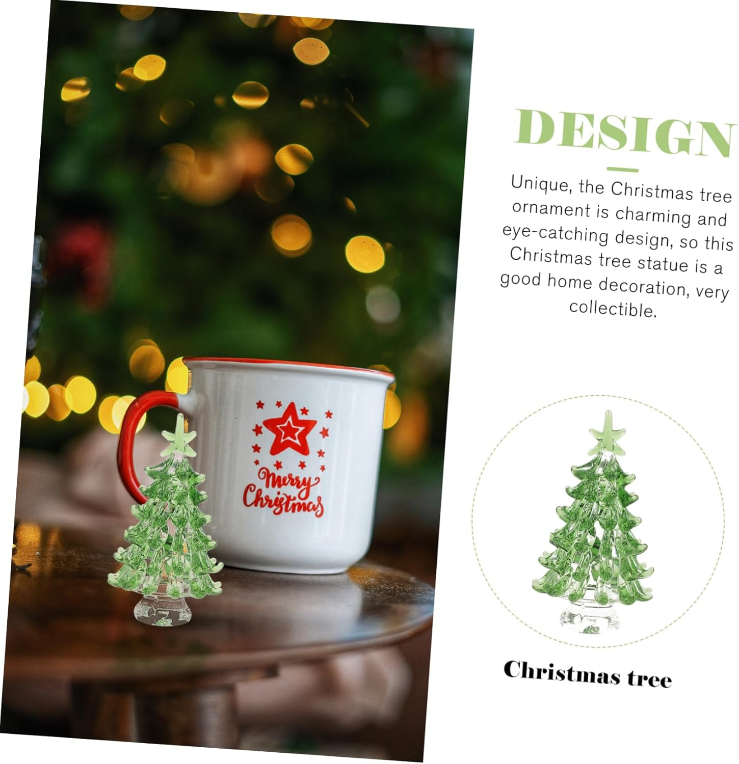 SHOWERORO Pop up Christmas Tree Lights Crystal Mini Xmas Trees Home Decor Desktop Christmas Ornaments image number 2