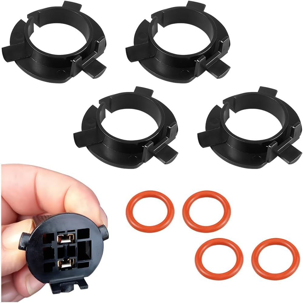 4PCS Car LED Headlight Base, Heat Resistance Automotive H7 LED Headlight Bulb Retainers Holder Adapter Socket Base, Vehicle Accessories Compatible with K3 K4 K5 K7 and More（D106）