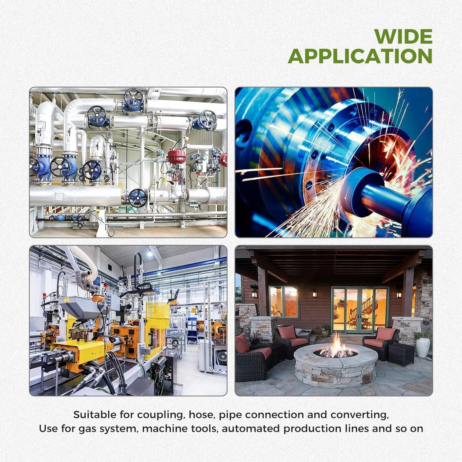 Mtsooning Brass Tube Adapter, 3/8Inch Male Flare&times;1/2Inch Female NPT Pipe Coupling Fittings image number 2