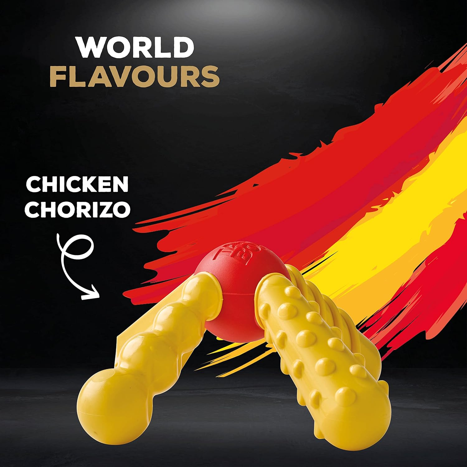 Tasty Bone Nylon Dog Chew Toy Quattro Chorizo Small image number 4