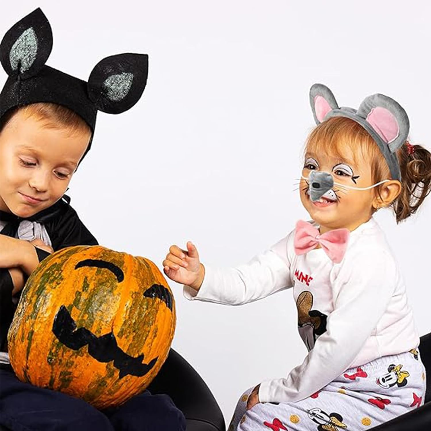 Multicolored Mouse Ears Headband & Nose & Tail Costume Set - Kids & Adult Animal Costume Accessories for Carnival, World Book Day, Halloween, Cosplay & Party image number 6