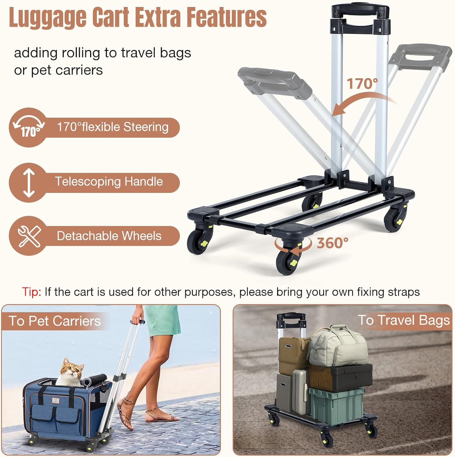 Infant Car Seat Travel Bag with Wheels Fits Chicco Keyfit 30,Nuna Pipa,Uppababy MESA, Padded Car Seat Bags for Airplane, Gate Check Bag with Side Pocket, Removable Cover for Air Travel, Black image number 2