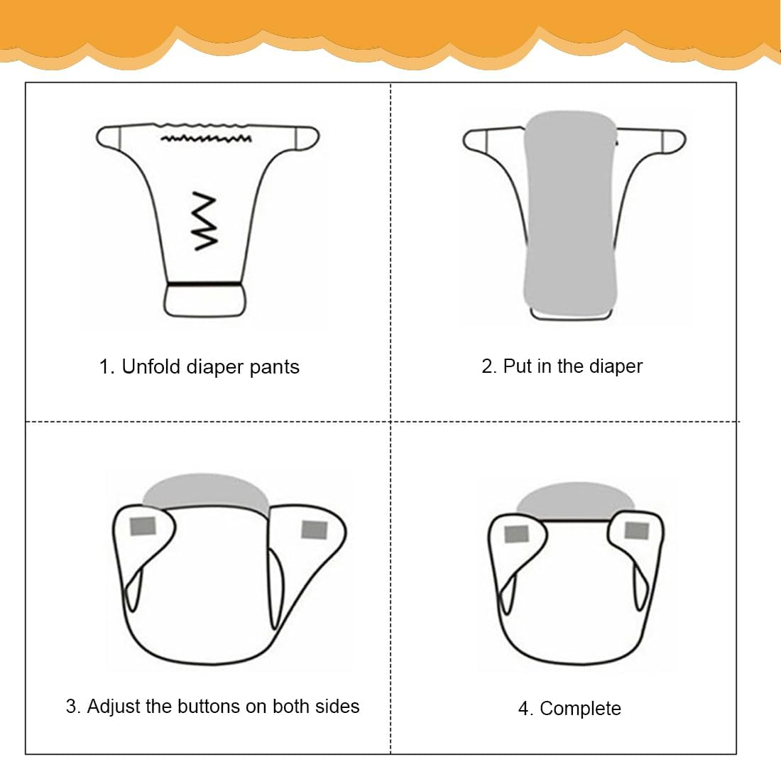Adorable Reusable Baby Swimming Trunks Girls Swimming Nappy for Toddlers, 0-4 Years image number 6