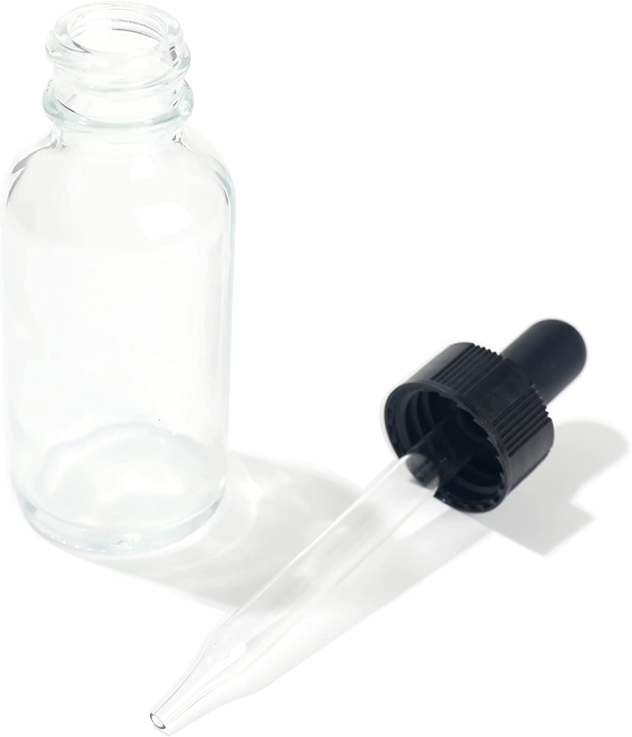 Magic Season Boston round Glass Bottles(Transparent / 30 Ml with Droppers/ 2 Pcs) image number 1