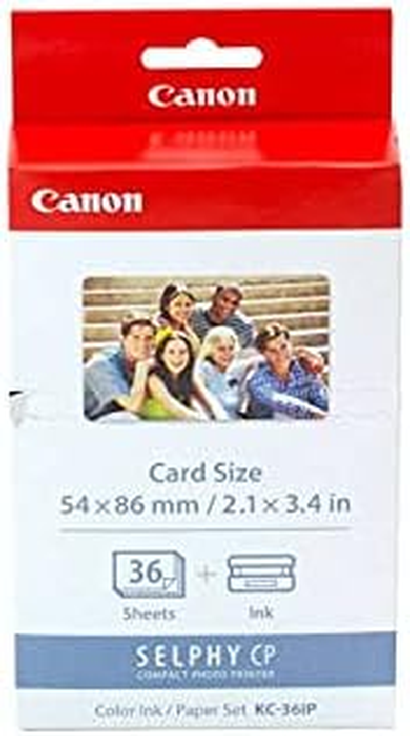 Canon KC36IP Ink/Paper Pack, Credit Card Size 3.4 X 2.1In (86X54Mm) Compatible with Selphy CP1500/CP910/CP820/CP1000/CP1200/CP1300 image number 2