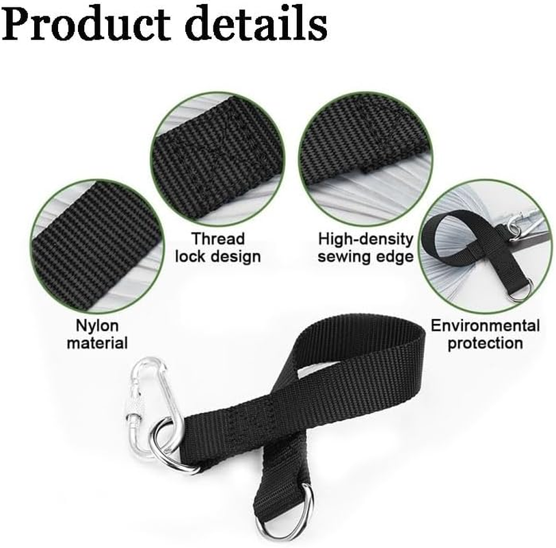 4Pcs Tree Swing Straps Hanging Kit，13Inch Tree Swing Strap Hanging Rope with Safer Lock image number 5