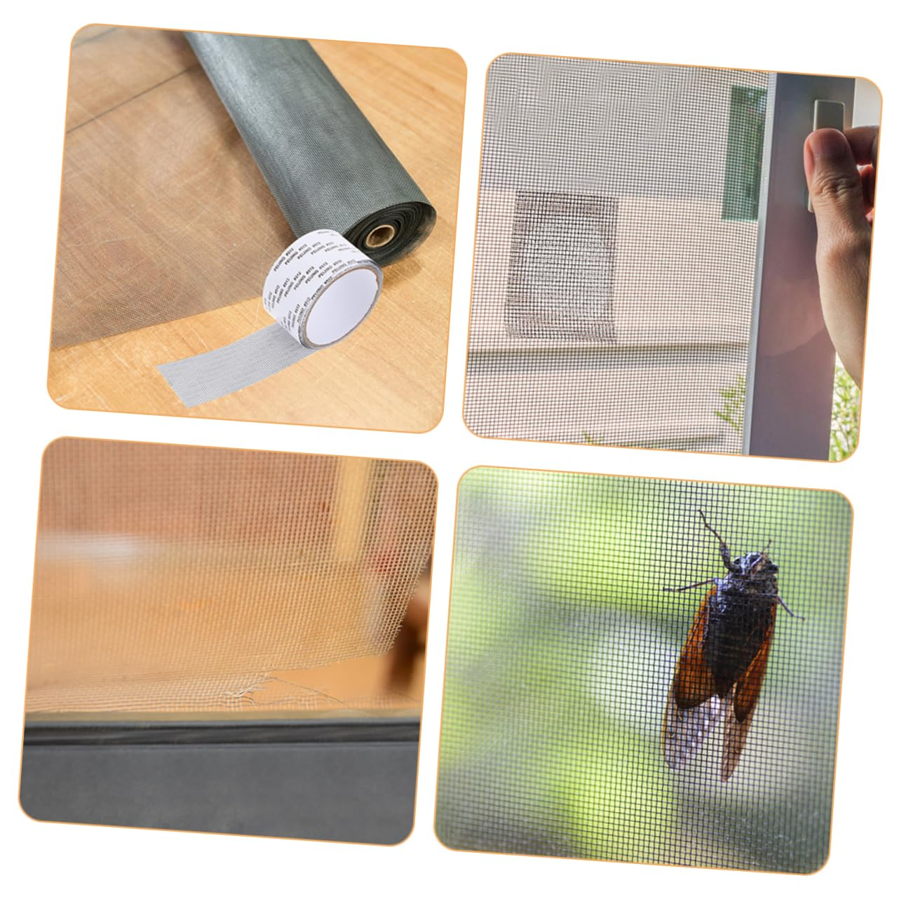 Adhesive Window Screen Repair Tape and Mesh Patch Tape for Screen Door and Window Cuttable 4 Rolls (5Cm X 2M) for Home Door Curtain image number 3