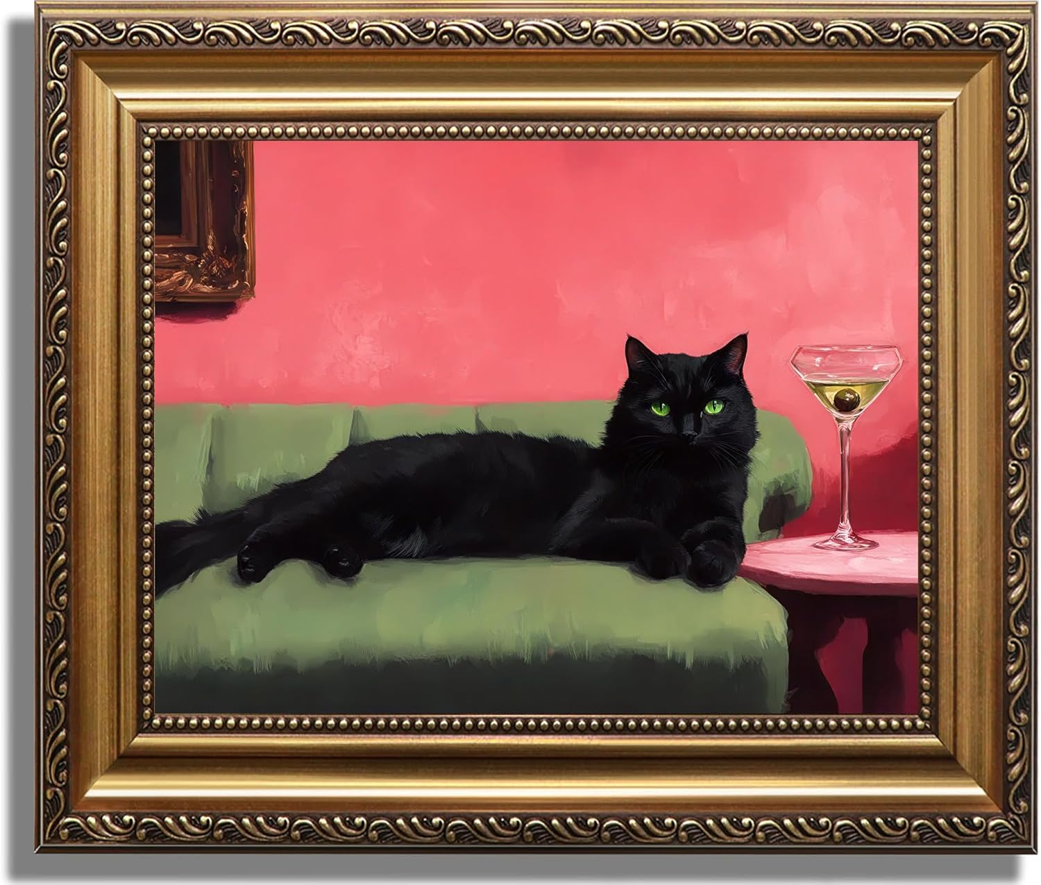 ASTRDECOR Vintage Floral Wall Art, Gold Framed Canvas Wall Art Moody Dark Roses Painting, Vintage Flower Art Print for Kitchen Bedroom Bathroom Wall Decor, French Country Decor - 16" X 24"