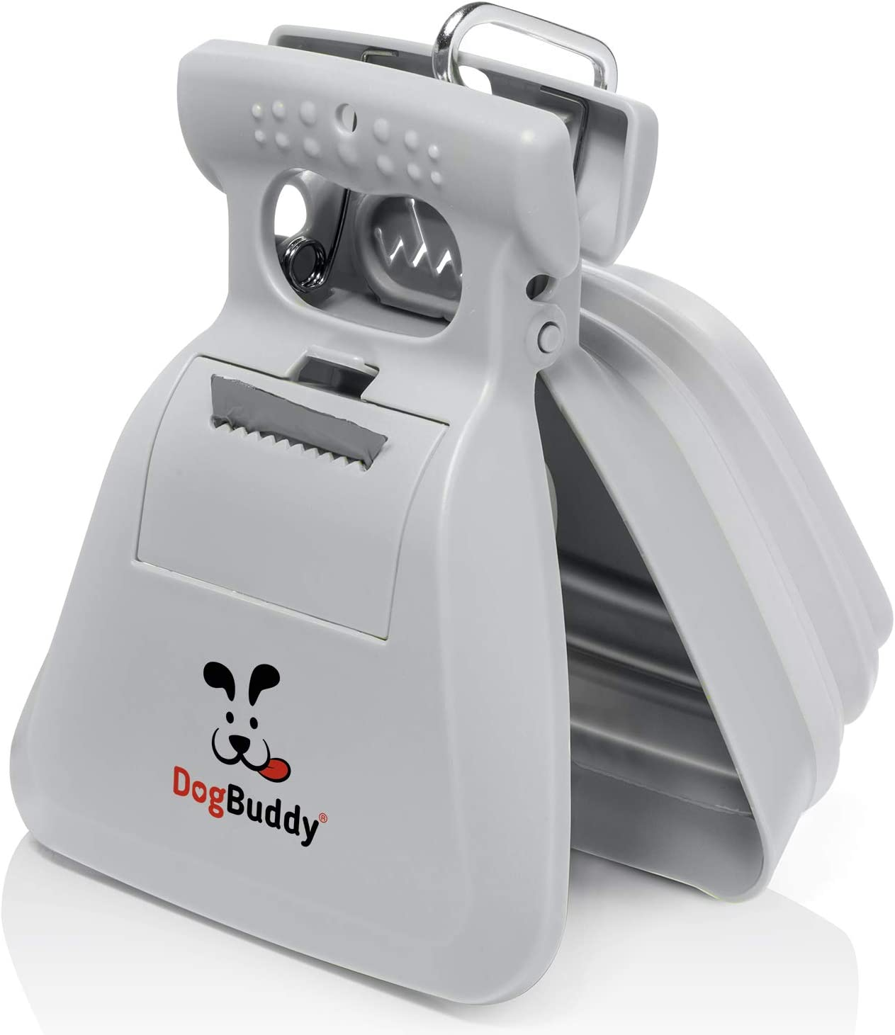 Dogbuddy Pooper Scooper, Portable Dog Poop Scooper, Sanitary Dog Waste Pick Up, Heavy Duty Dog Waste Cleaner with Bag Dispenser, Dog Leash Clip and Pooper Scooper Bags Included (Large, Kiwi)