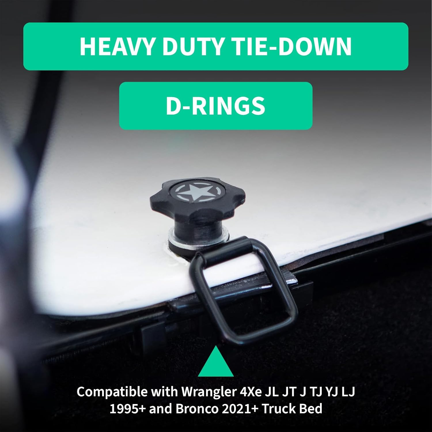 8-Pack D-Ring Tie down Anchors, Heavy Duty Trailer Truck Tie down Hooks for Truck, Trailer, Camper, Warehouse, Garage, Boat image number 4