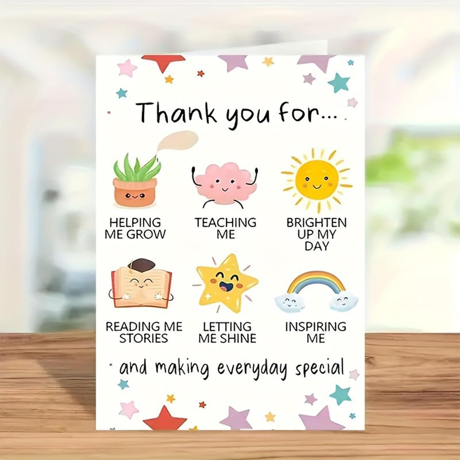 AIQIUQIU Thank You Card for Teachers, Great Teacher Appreciation Gifts for Men Women, Thank You for Helping Me Grow Card, Best Teacher Appreciation Gift Ideas from Students, End of Term Gift image number 5