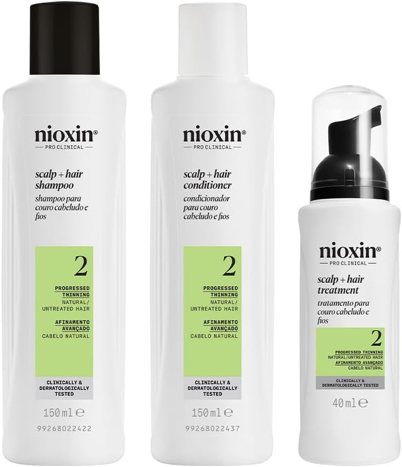 Nioxin Scalp plus Hair Thickening System 2 for Natural Hair with Progressed Thinning (Pack of 3) image number 1