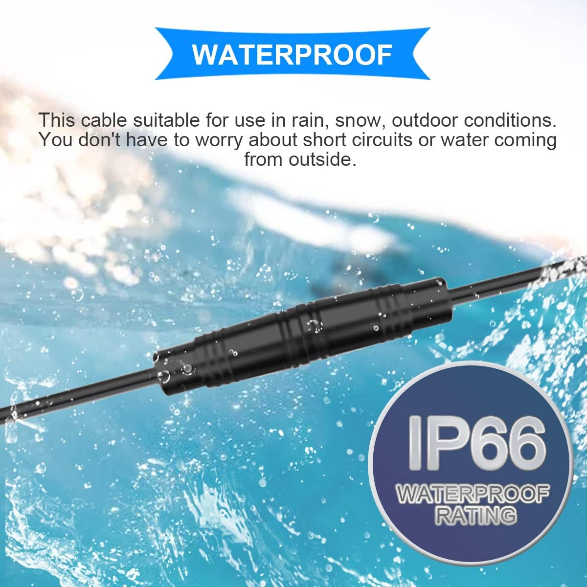 Xiatiaosann 5 Pairs Waterproof Julet 2 Pin Connector Extension Cable for E-Bikes - 20Cm Female and Male Plug Wire for Electric Bike Light, Throttle Grip with 20 Pieces Heat Shrink Tube - 2 Pin image number 5