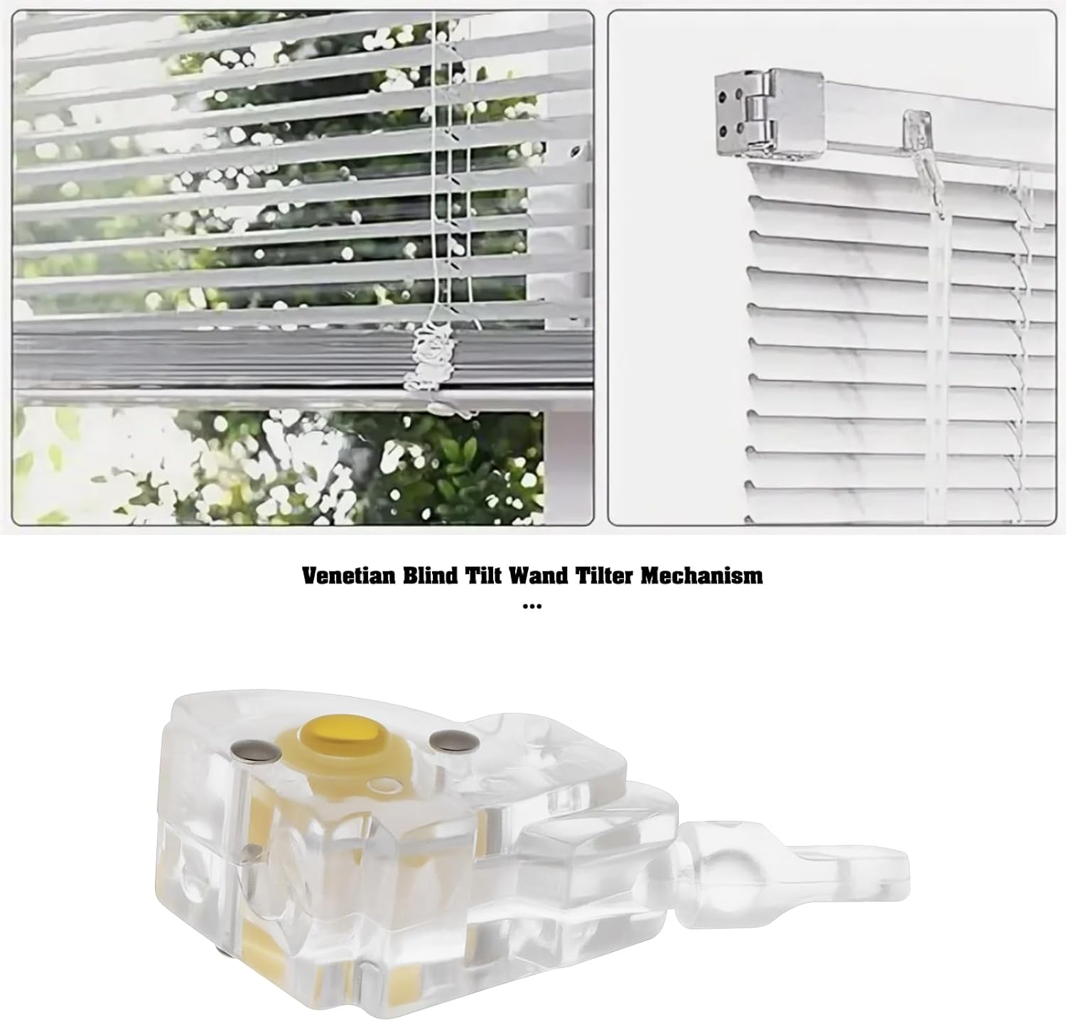 Briny River 2Pcs 25Mm Metal Venetian Blind Tilt Wand Tilter Mechanism Venetian Blind Wand Tilter for 25Mm Slat Venetian Blinds image number 1