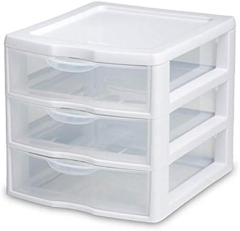 Sterilite 2073 Clearview Mini Organiser - White image number 1