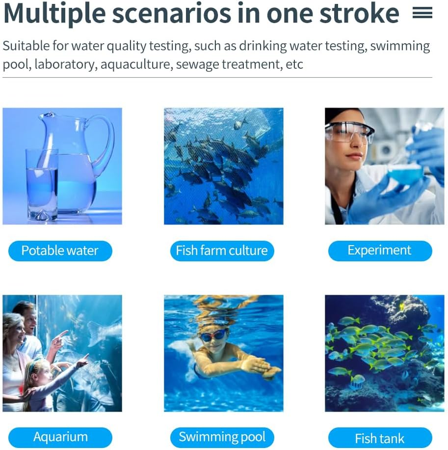 B-Qtech Digital Water Quality Tester 5 in 1 Tds/Ec/Salt/S.G/Temp Temp,Water Hardness Set, Drinking Water Test for Aquarium, Pool, Aquaculture, Fish, App Control, Compatible with Ios and Android image number 4