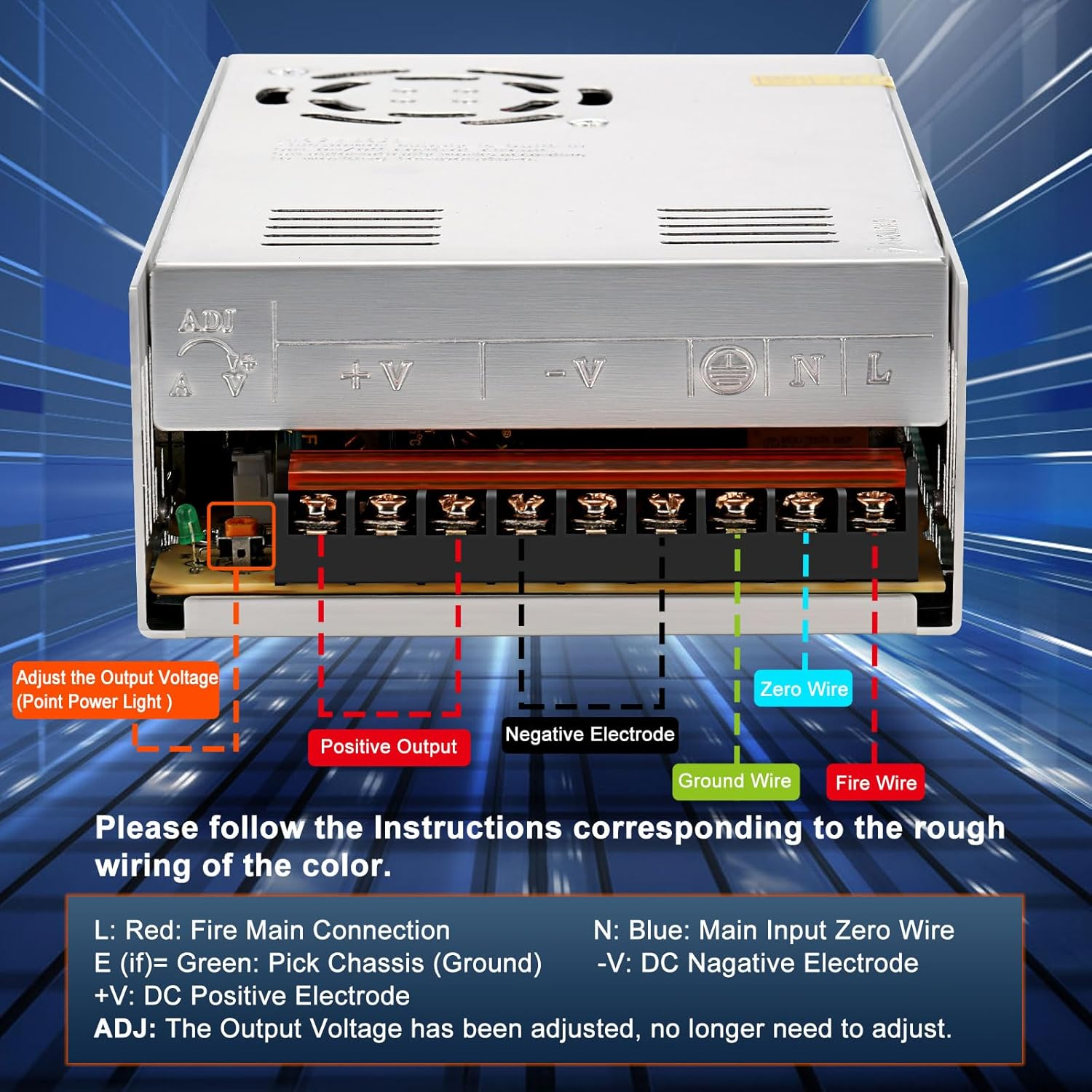 ISINMOTOR DC 12V 30A 360W Power Supply Transformer Switch AC 110V / 220V to DC 12V Switching Adapter Converter LED Driver for Diesel Heater LED Strip Light CCTV Camera Security System image number 3