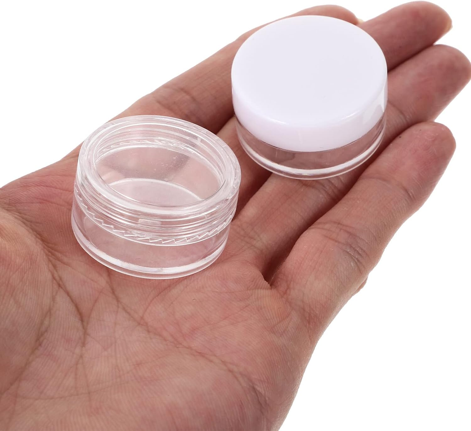 Alipis Small round Travel Cream Containers 5G Refillable Plastic Jars with Seal Lids for Facial Skincare Makeup Storage and Portable Sub Containers image number 6