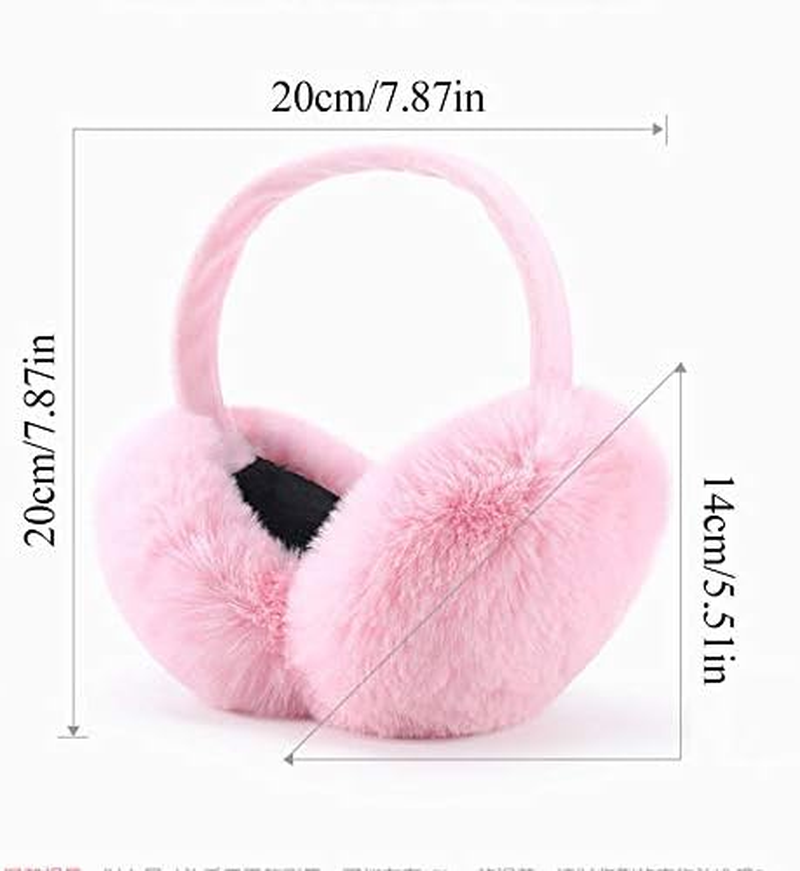 LCXSHYE Winter Ear Muffs Faux Fur Warm Earmuffs Cute Foldable Outdoor Ear Warmers for Women Girls - Beige image number 4