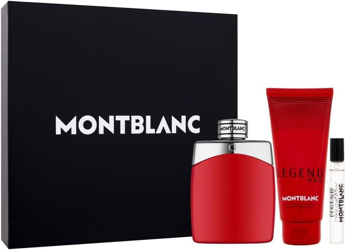 Montblanc Legend Red 3 Piece Gift Set (EDP Spray 100 Ml + Shower Gel 100 Ml + EDP Spray 7.5 Ml)