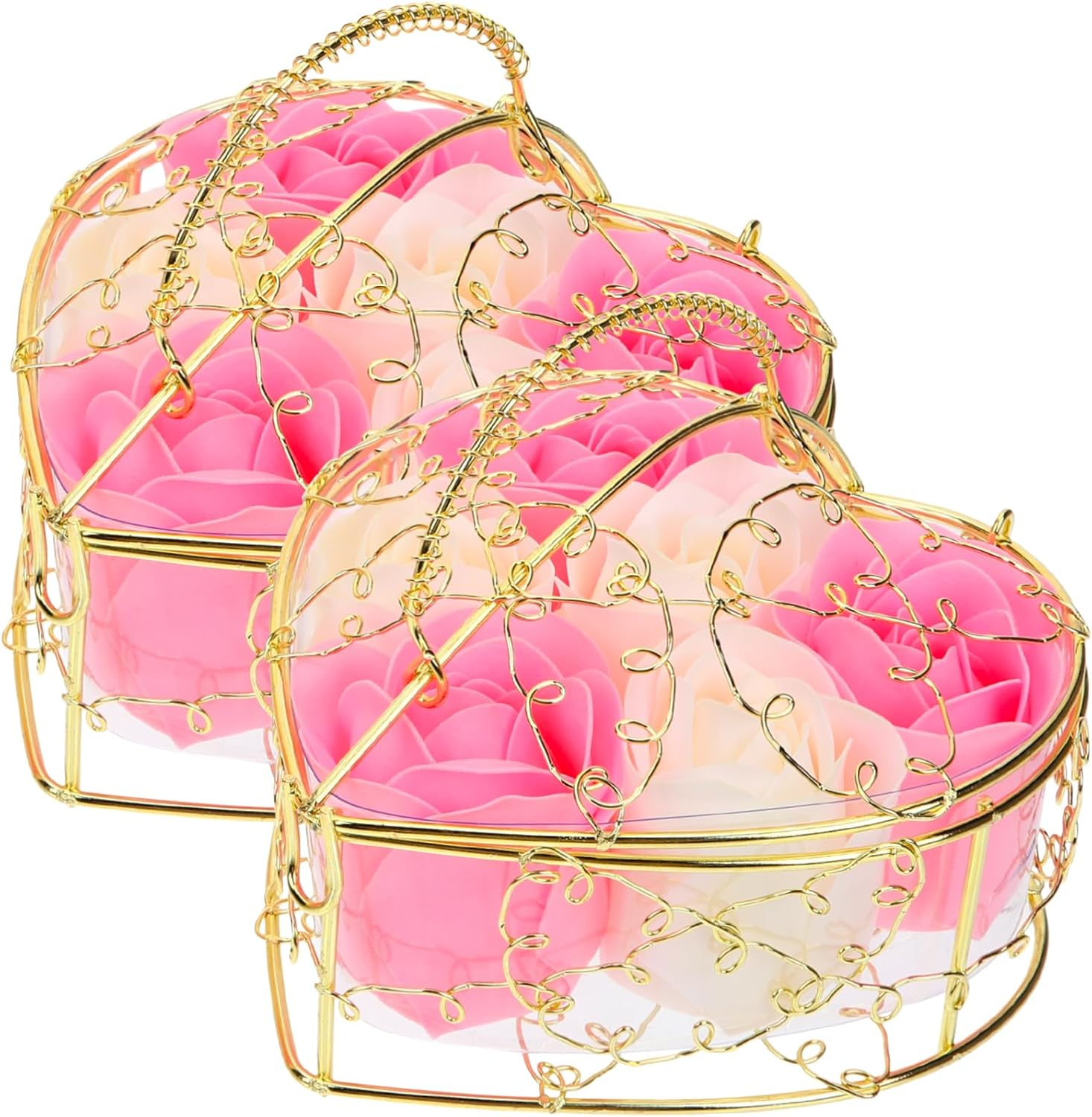 ABOOFAN Rose Soap Lifelike Rose Flower Petals Basket Valentine'S Day for Girlfriend Bridal Showers and Home Decor image number 6