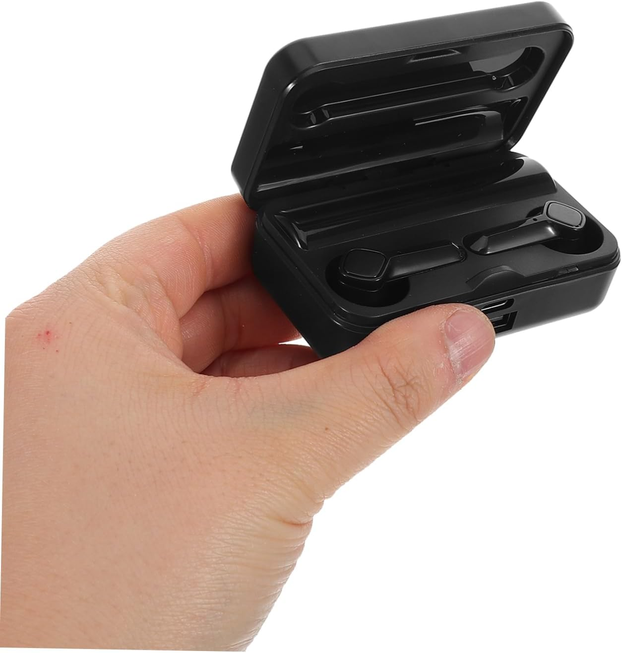 MOLUCKFU 1 Set Wireless Headphones Wireless Headset Earphones Headphones Cycling Earphone Connecting Headphone Running Headset Earpiece Ear Buds Black Plastic image number 3