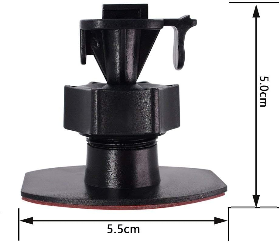 Isaddle CH02B Car Dash Camera Mount Holder for 3M Double-Sided Adhesive Base - Driving Video Recorder Windshield/Dashboard Mount Holder for Yi/Apeman/Dod/Hp Car DVR Camera GPS Phone Permanent Mount image number 4