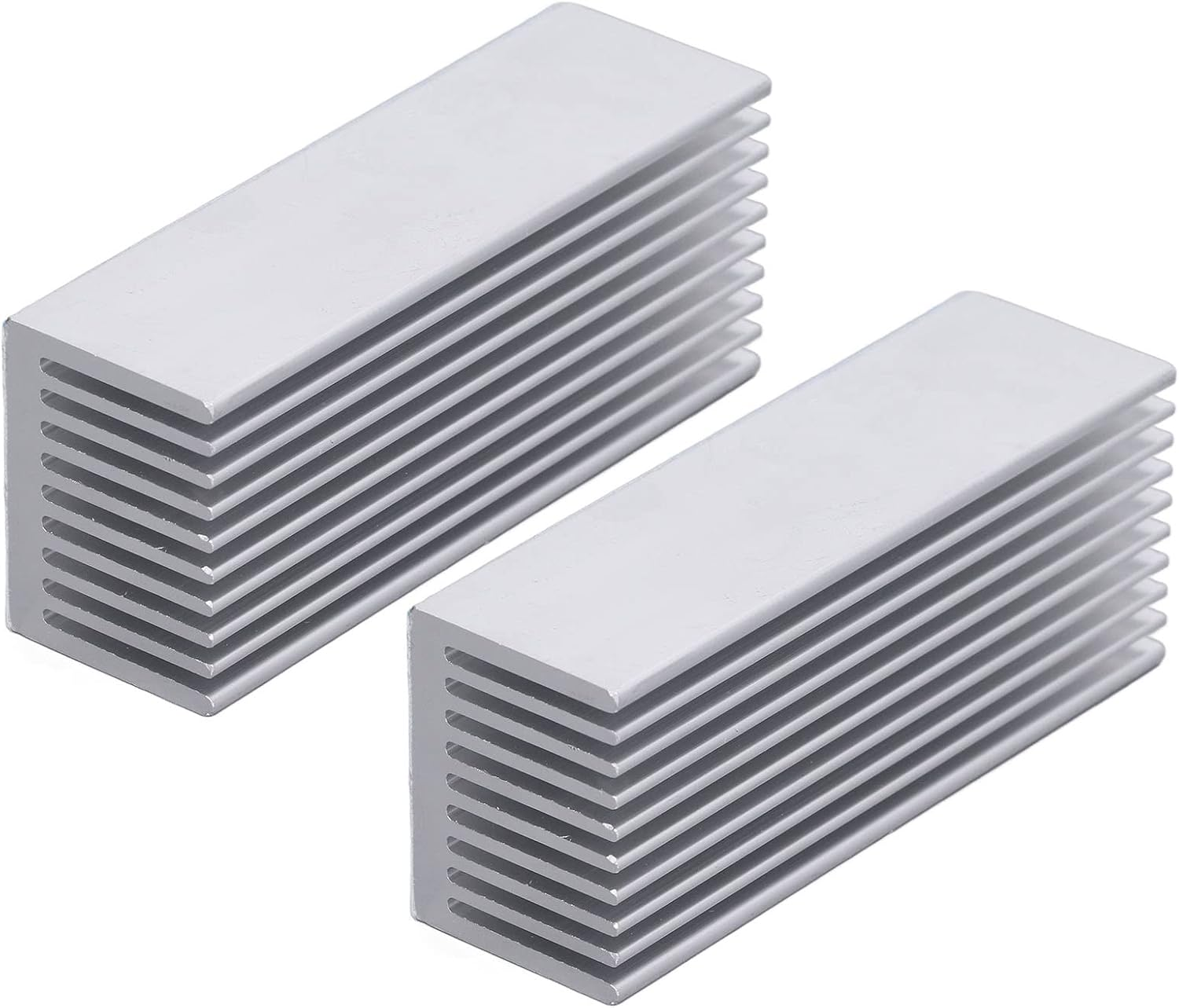 Cooling Fins, Corrosion Resistant Aluminum Heatsink Large Area Compact Size Easy Installation for Electronic Chip Power Board (With Thermal Conductive Adhesive)