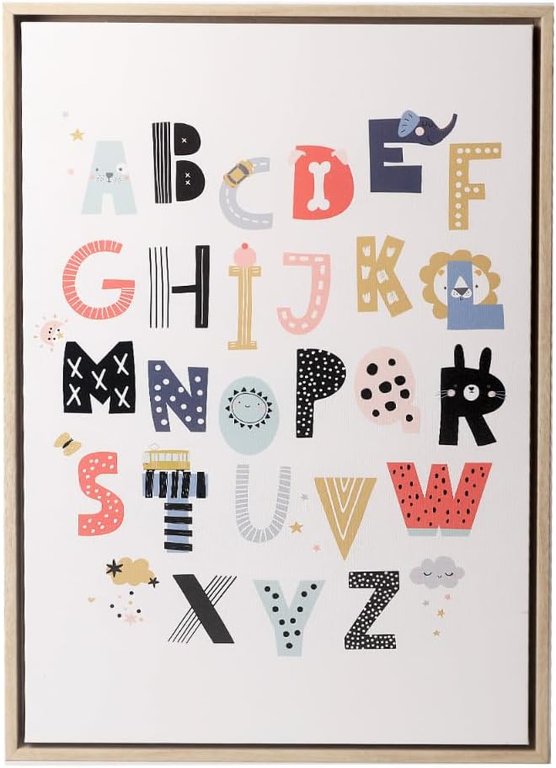 Splosh Baby Alphabet Framed Canvas, 40 X 60 Cm image number 1