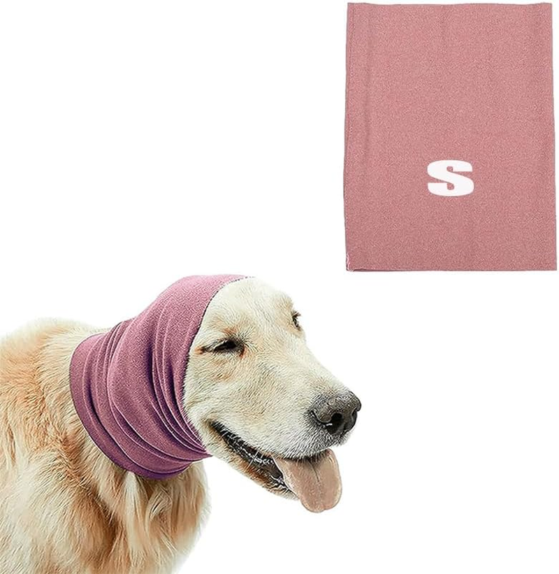 Quiet Ears Dog Hoodies Hat for Noise Protection - Calming Hood No Flap Ear Wraps Cover Muffs for Dogs, Pink (S) image number 3
