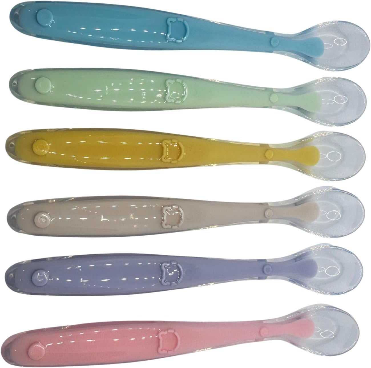 Premium - BPA Free Baby Silicone Spoons Set of 6 - Flexible and Safe Feeding Spoons for Kids - Infant and Toddler Feeding Essentials image number 6