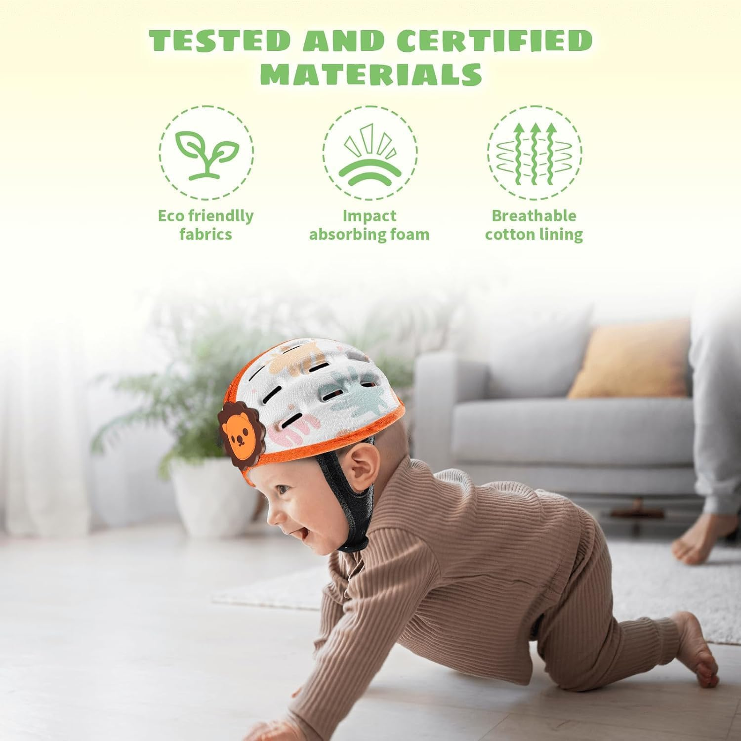ZONEY Baby Helmet for Crawling Walking - Breathable Baby Head Protector for 1-2 Years, Infant Safety Helmets for Toddler Walking, Expandable and Adjustable, Ultra-Lightweight image number 6