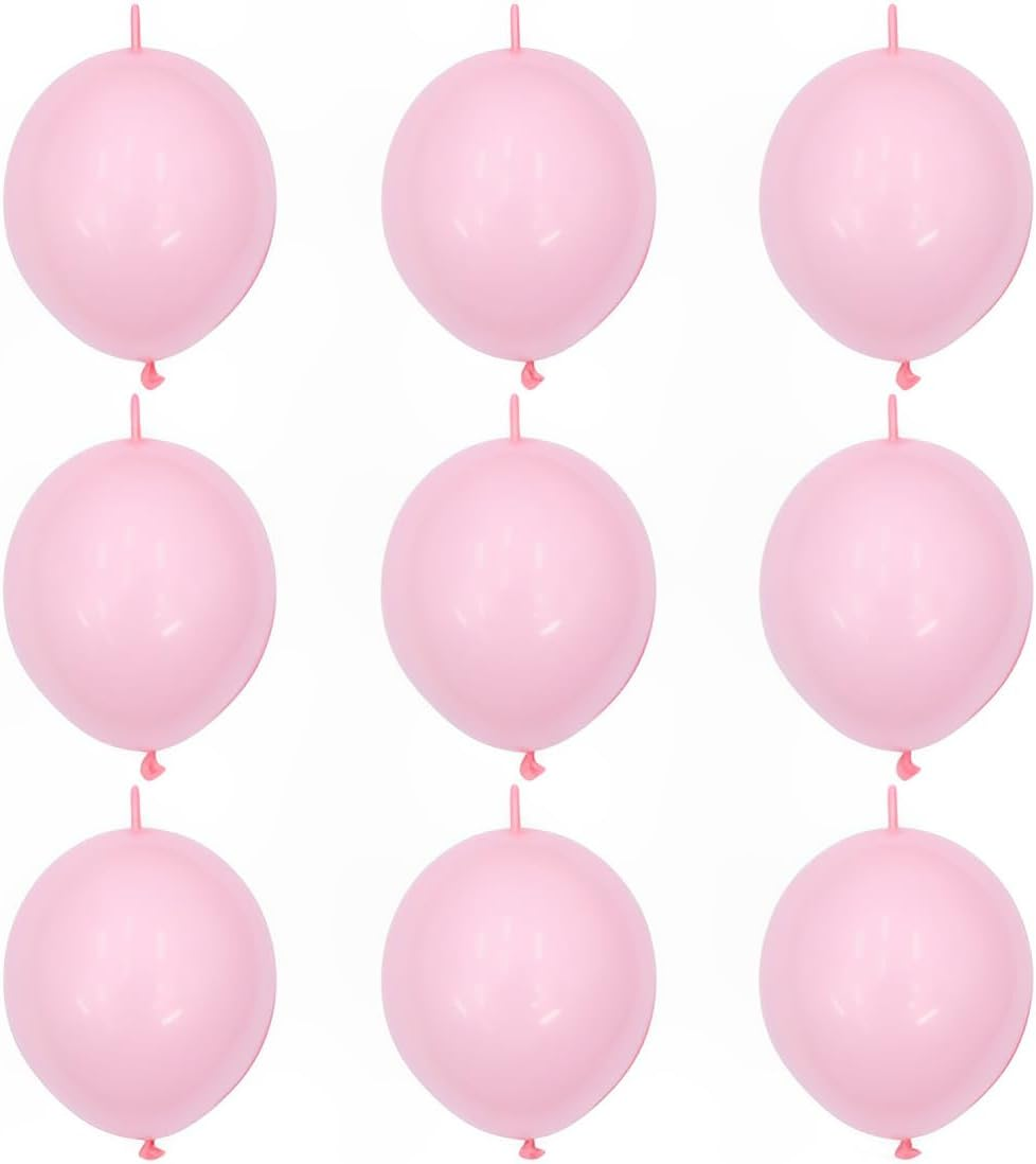 100 Pcs Link Balloon Linking Balloon 6 Inch Quick Link Latex Balloon，For Wedding, Birthday, Bridal Shower, Halloween, Christmas, Party Festival Decorations (Blue-6In) - Blue-6In image number 5