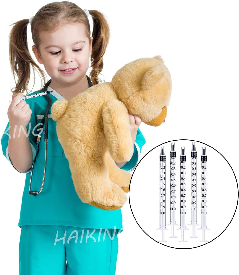 1ML Syringe, 20 PCS Catheter Tip Plastic Syringe for Industrial or Scientific & Pets Feeding （White） image number 5