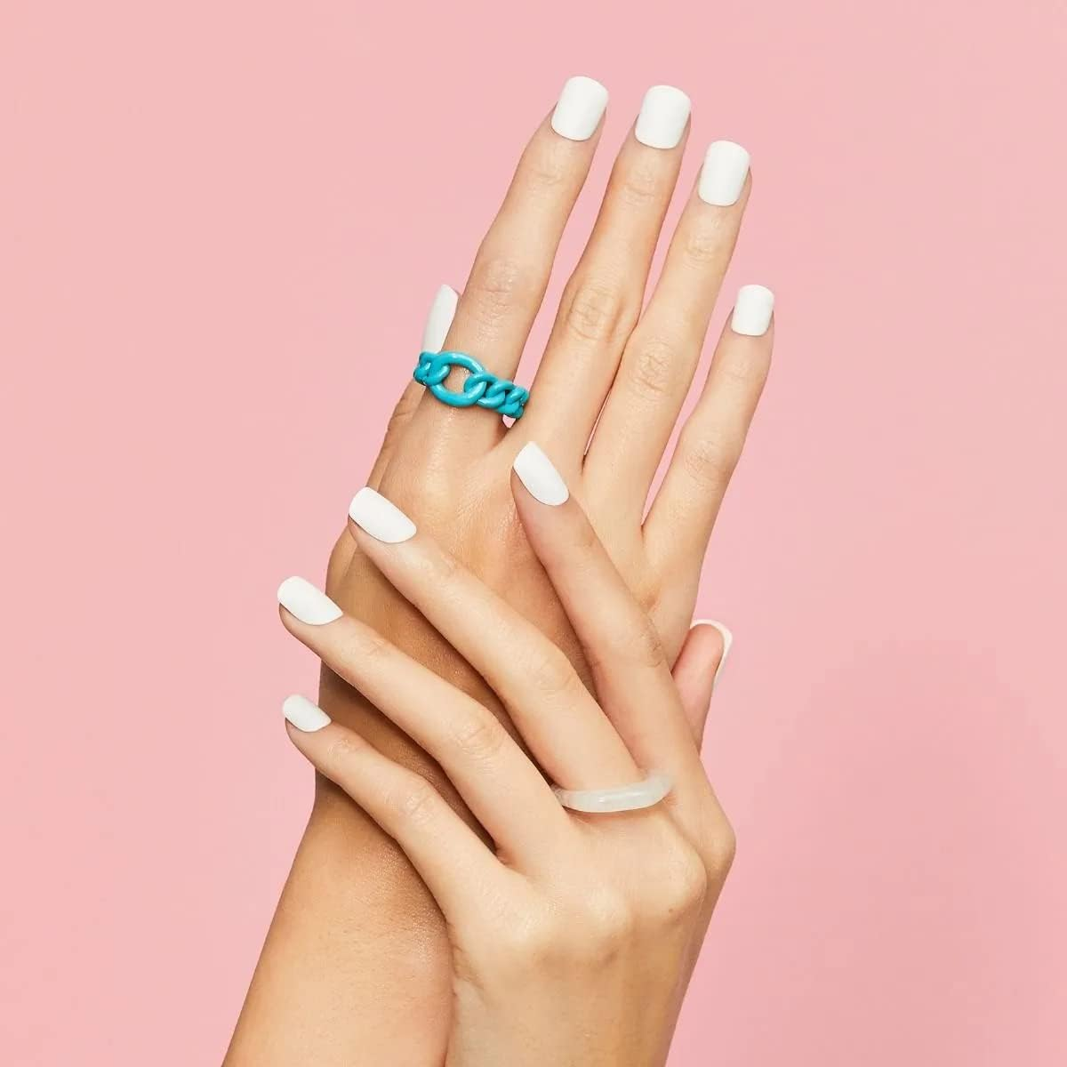 Impress KISS Color Press-On Manicure Fake Nails, Brie - Short Length, Matte, Polish-Free Solid Color Mani, Includes Prep Pad, Mini File, Manicure Stick, and 30 Fake Nails