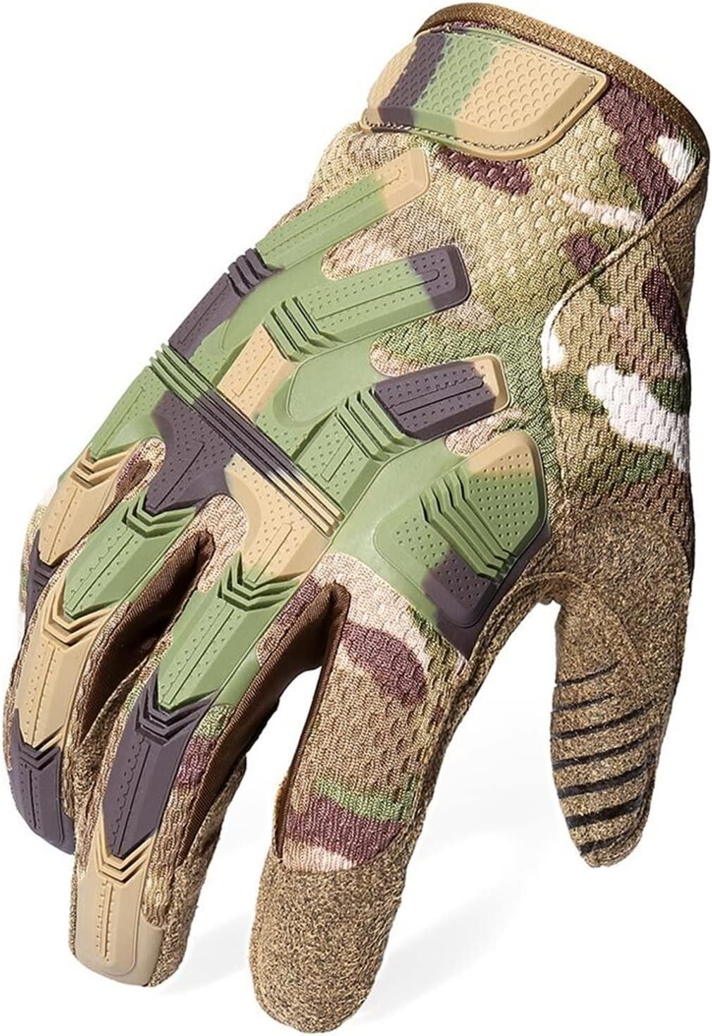 KANGYEBAIHUODIAN Motorcycle Full Finger Gloves Enduro Motocross Pit Biker Riding Motorbike Racing Protective Gear MTB BMX Moto Glove Men Women (Color : A9 Camoblack, Size : XL)