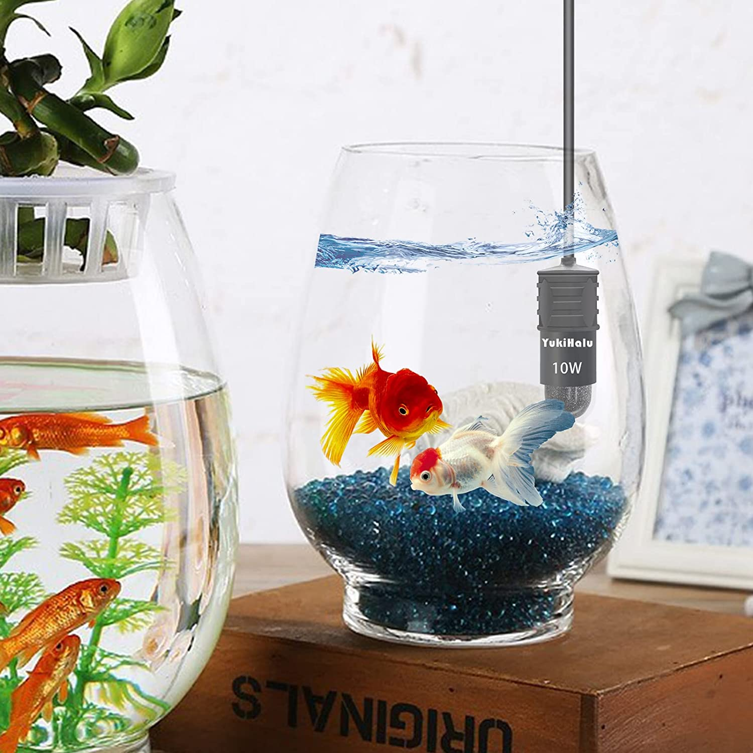 Yukihalu USB Powered Submersible Aquarium Heater, 10W/5V/2A Adapter, Mini Fish Tank Heater 10W with External Temperature Controller, LED Display, Used for 0.5-1 Gallon Tank (Without Adapter) image number 6