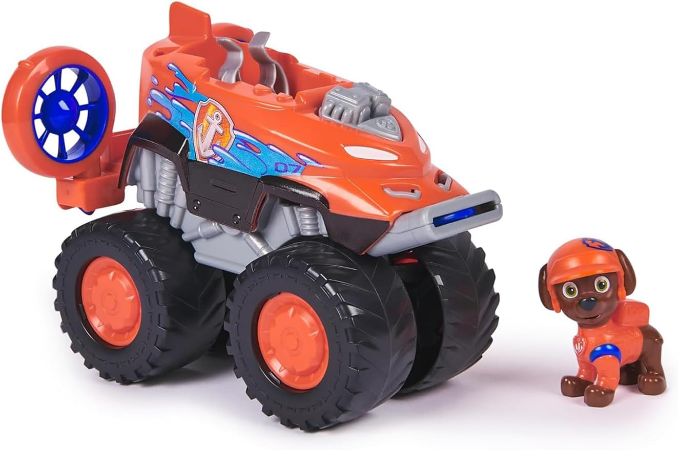 PAW Patrol: Rescue Wheels Zuma&rsquo;S Hovercraft, Toy Truck with Projectile Launcher and Collectible Action Figure, Kids Toys for Boys & Girls Ages 3+ image number 5