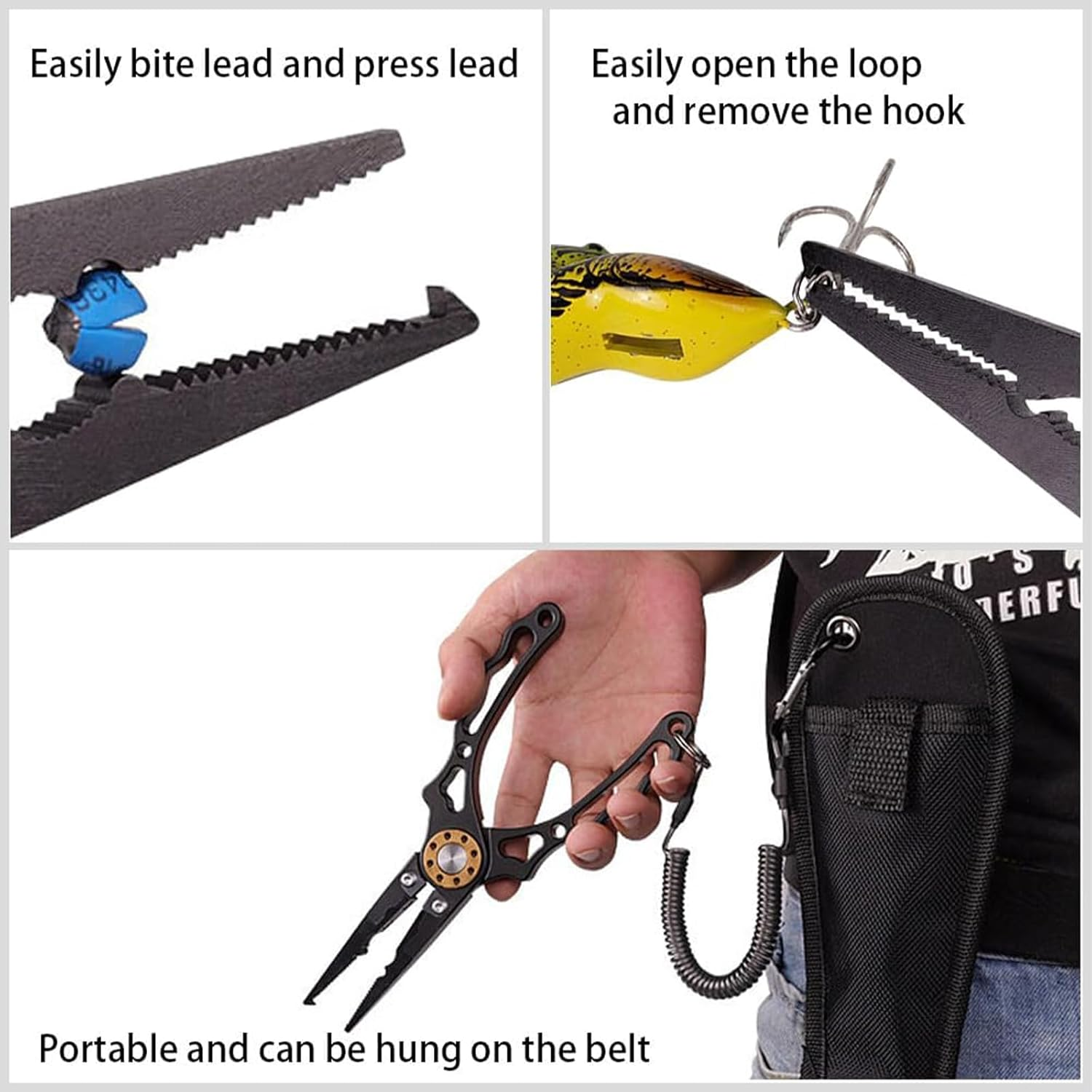 Cozioz Multi-Function Fishing Pliers &ndash; Fly Fishing Gear, Fish Lip Gripper, Hook Remover, Split Ring Tool, and Ice Fishing Accessory image number 5