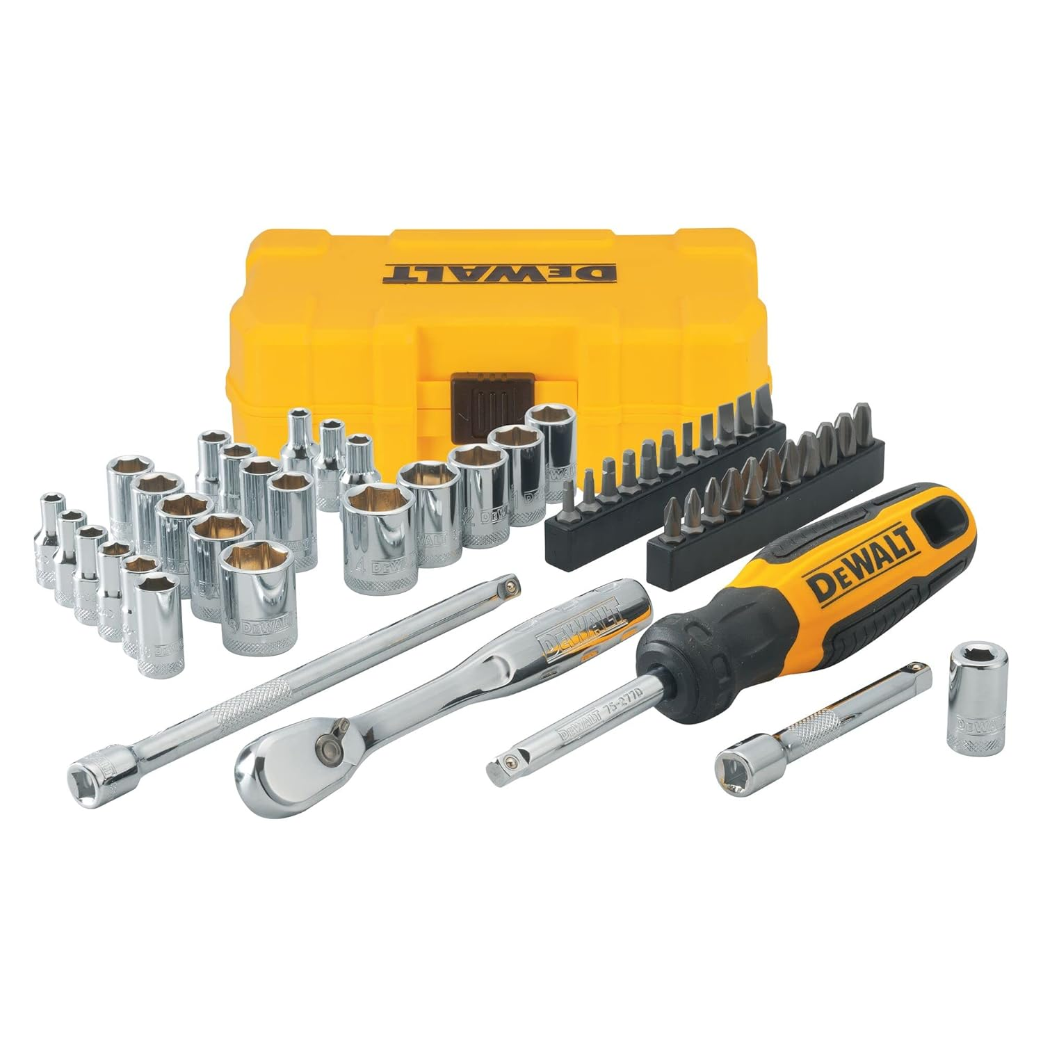 Dewalt DWMT81610 50 Piece Mechanics Tool Set Kit image number 1