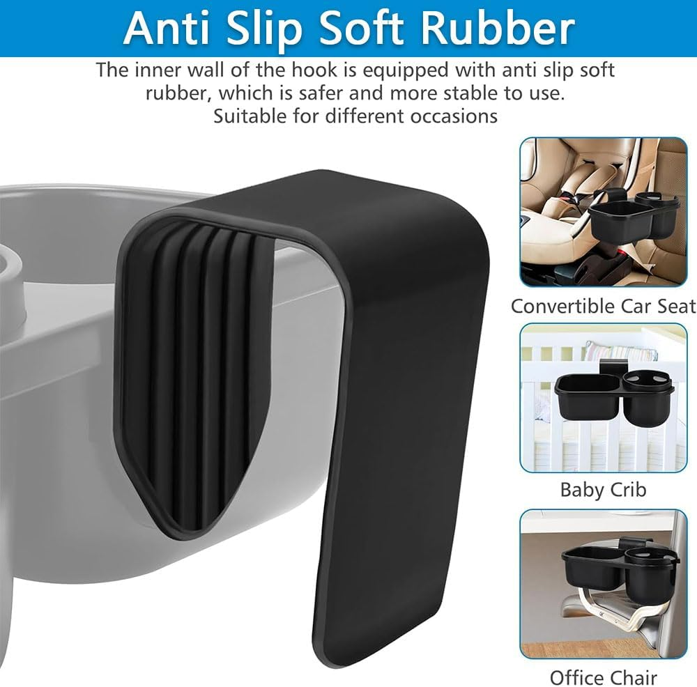 Child Car Seat Tray with Cup Holder &ndash; Universal Snack Tray Attachment for Convertible Car Seats, Strollers & Boosters &ndash; Toddler Travel Tray, Compatible with Most Models image number 4