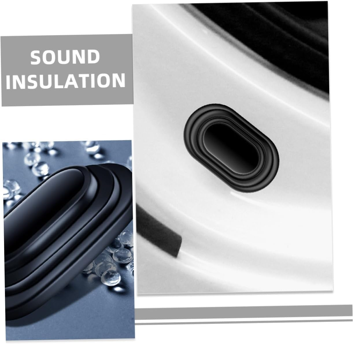 10 PCS Car Door Shock Absorbers - Noise Reduction Bumper Protector Pads with Stylish Design for Enhanced Car Aesthetics, Easy Installation Universal Fit image number 3