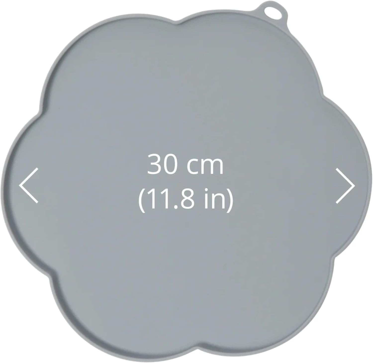 Catit Flower Shape Cat Placemat, Gray, Diameter 11.8In