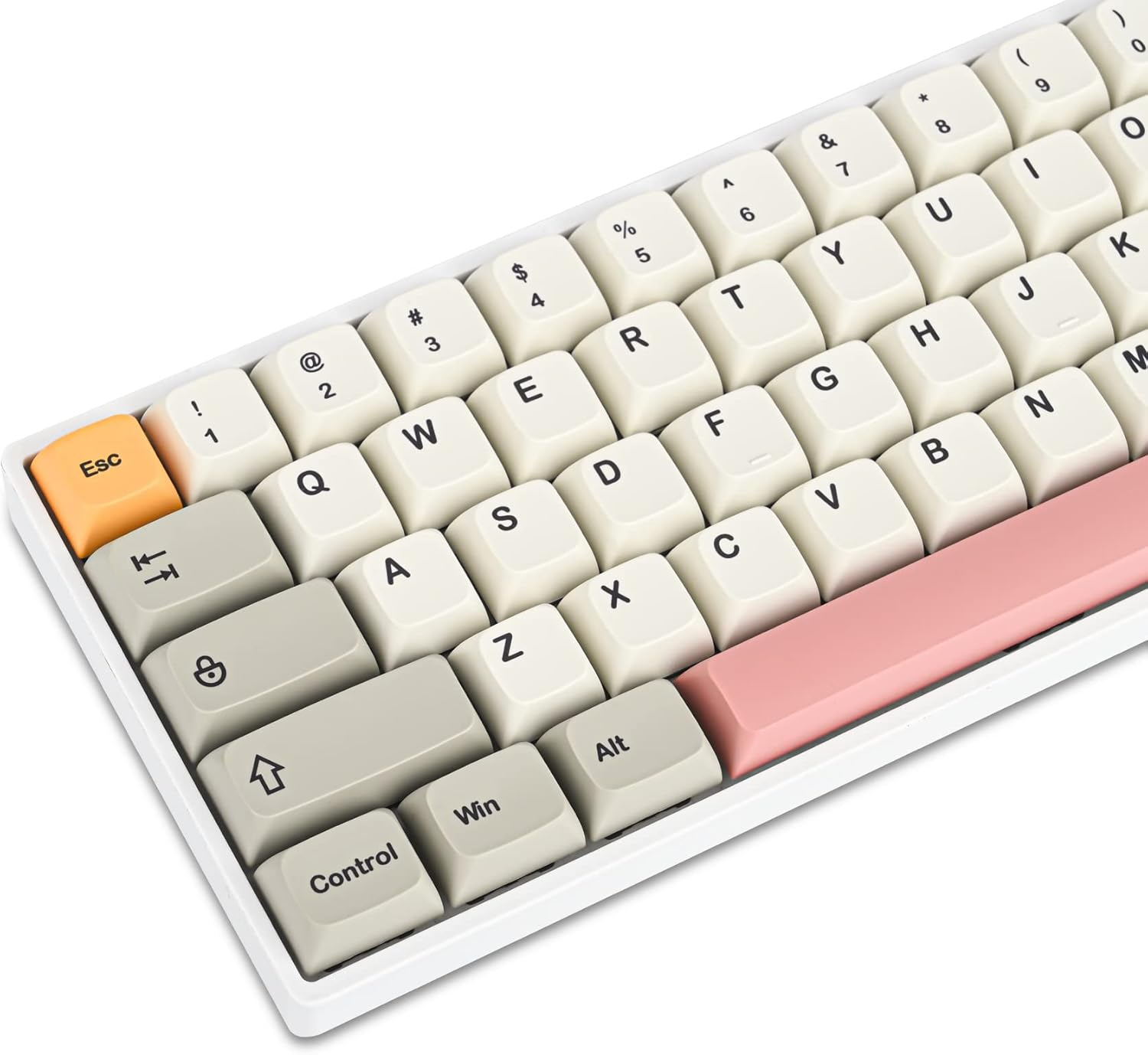 GTSP XDA Honey Milk Keycaps PBT Japanese Bee Keycap 140-Key Set for Cherry MX Covers Fullsize 60% 65% 75% Keyboard（Xda/Honey Milk）