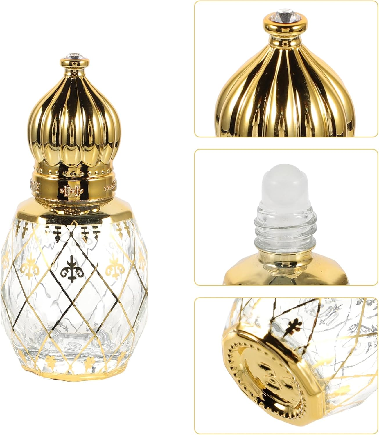 2Pcs Empty Perfume Bottle in Middle Eastern Arabian Style for Fragrance Women and Aromatherapy Use Made of Aroma Bottle image number 4