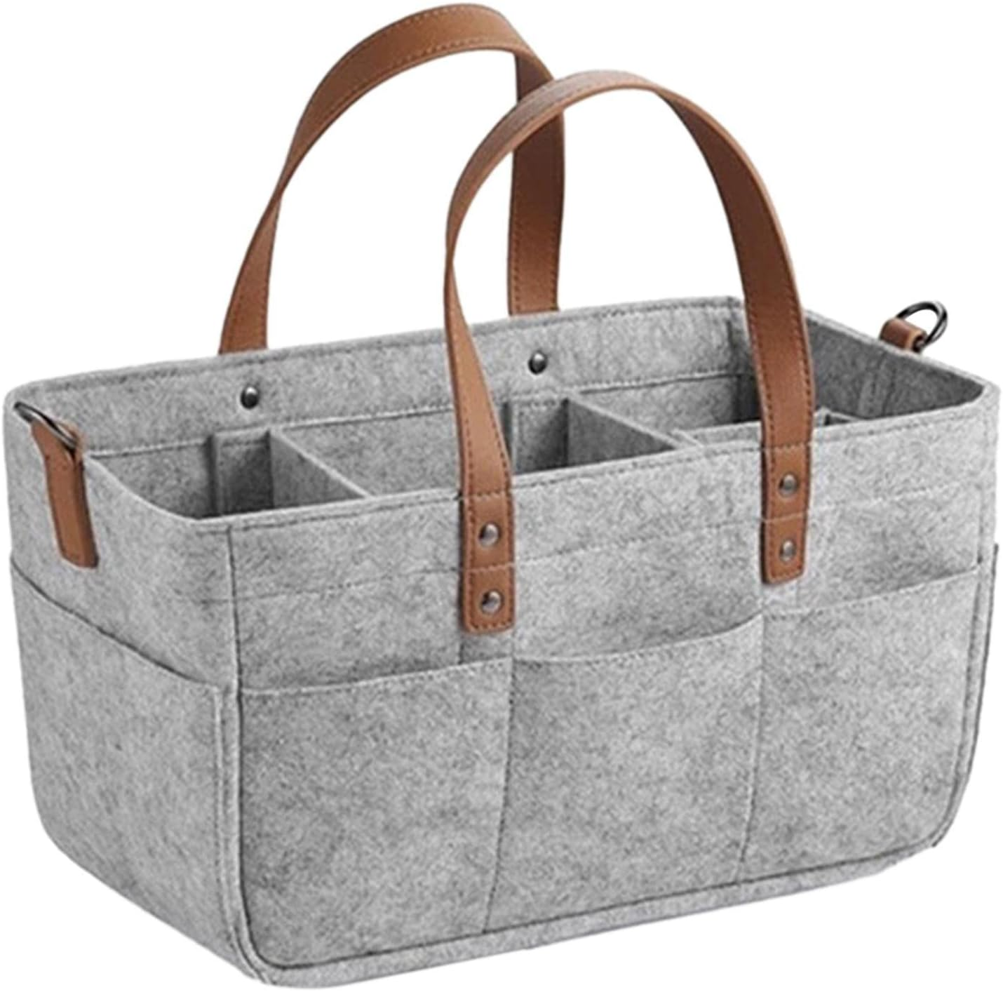 Large Capacity Baby Diaper Caddy Organizer, Nursery Storage Bin, Diaper Caddy Organizer with Multiple Compartments Handles, Portable Large Baby Basket, Nursery Baby Organizer for Travel