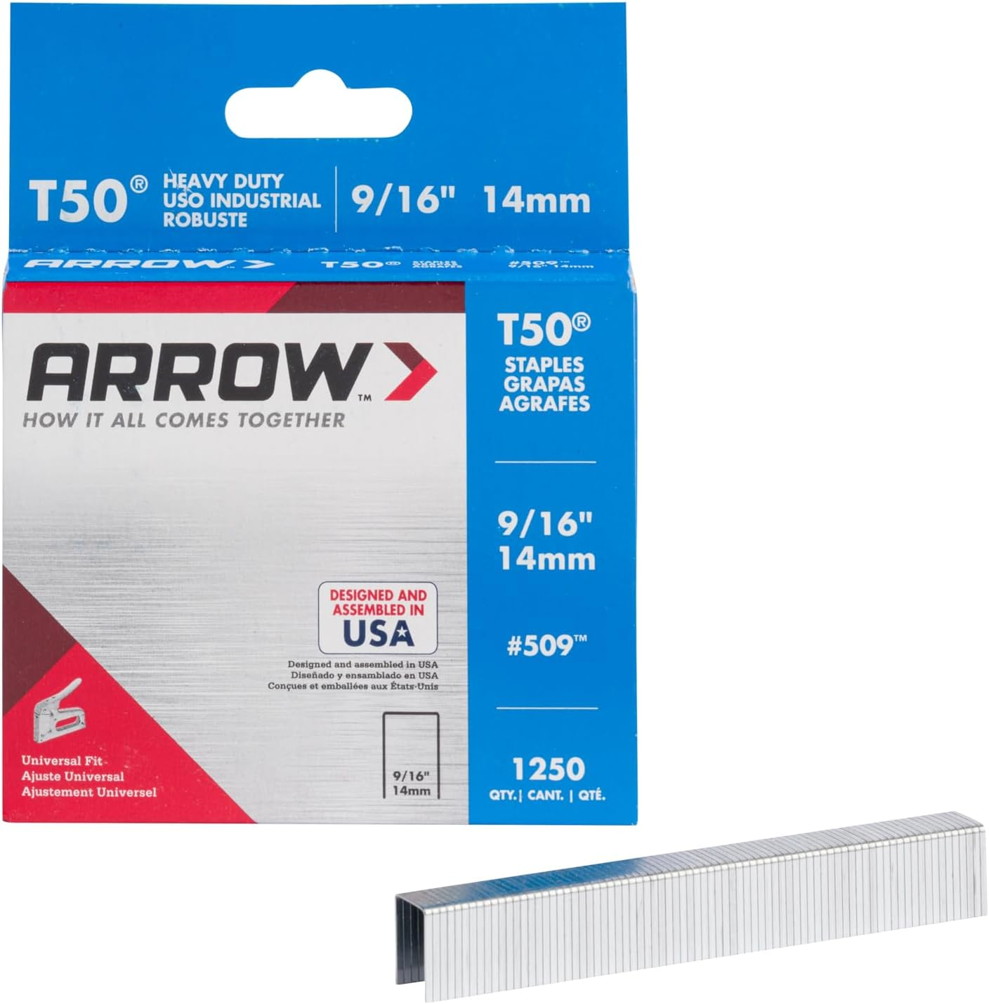 Arrow 509 Heavy Duty T50 Staples 5000-Pieces, 9/16-Inch Length image number 5