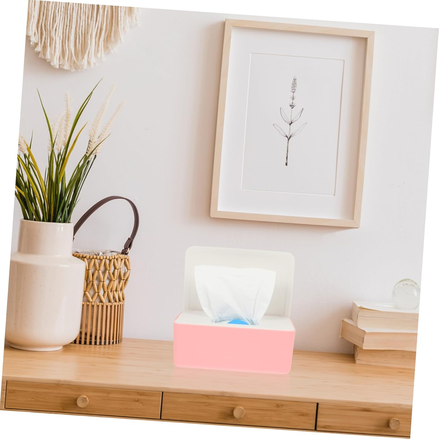 Plastic Wet Tissue Holder Napkin Storage Box Rotating Buckle Lid Easy to Clean Organizer Box - Multi image number 4